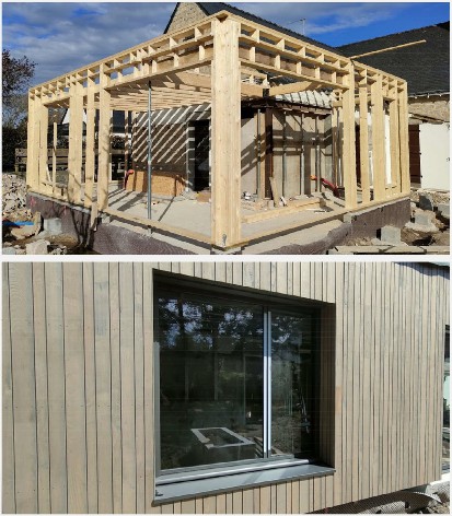 Bardage bois contemporain